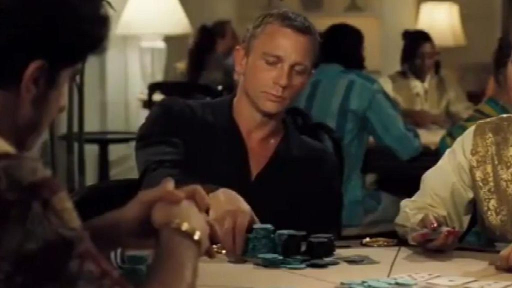Gambler was forced by Bond's eyes, the pokers all the property plus a luxury car, really hard