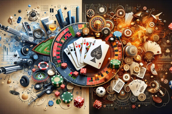 Comparison of the chances of winning two casino games: blackjack and baccarat