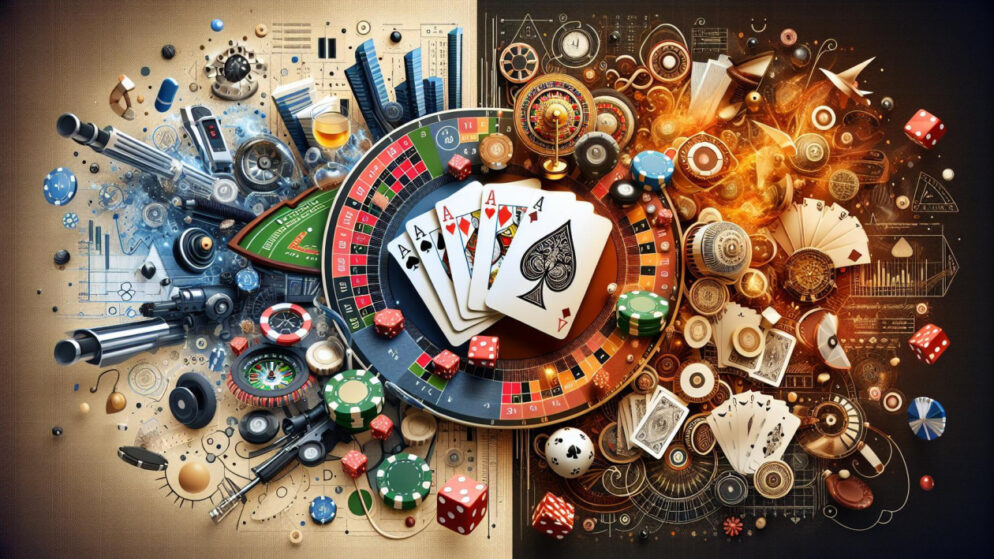 Comparison of the chances of winning two casino games: blackjack and baccarat