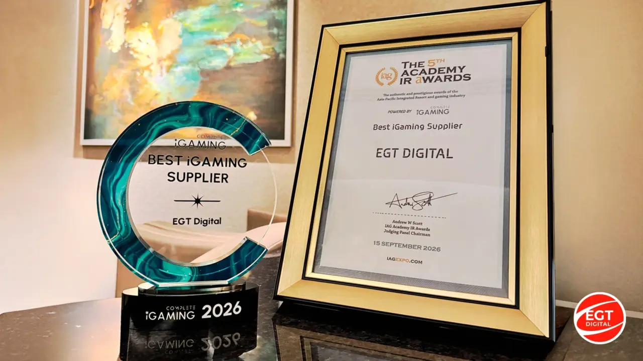 EGT Digital荣获最佳游戏供应商奖 EGT Digital荣获最佳游戏供应商奖